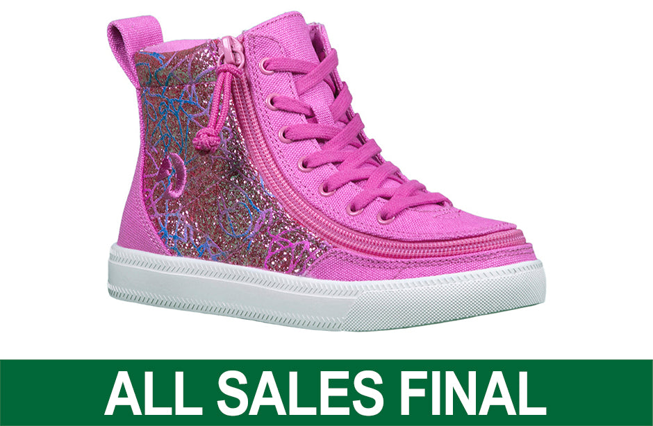 Pink Printed Canvas BILLY Classic Lace Highs