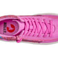 Kid's Pink Printed Canvas BILLY Classic Lace Highs, zipper shoes, like velcro, that are adaptive, accessible, inclusive and use universal design to accommodate an afo. Footwear is medium and wide width, M, D and EEE, are comfortable, and come in toddler, kids, mens, and womens sizing.