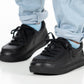 Black to the Floor Leather BILLY Classic Lace Lows