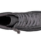 Kid's Charcoal Jersey BILLY Street High Tops, zipper shoes, like velcro, that are adaptive, accessible, inclusive and use universal design to accommodate an afo. BILLY Footwear comes in medium and wide width, M, D and EEE, are comfortable, and come in toddler, kids, mens, and womens sizing.
