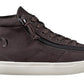 Kid's Brown BILLY Classic WDR High Tops, zipper shoes, like velcro, that are adaptive, accessible, inclusive and use universal design to accommodate an afo. BILLY Footwear is medium and wide width, M, D and EEE, are comfortable, and come in toddler, kids, mens, and womens sizing.