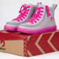 Grey/Pink BILLY Classic Lace High Tops