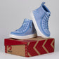 Blue Gingham BILLY Classic Lace Hi