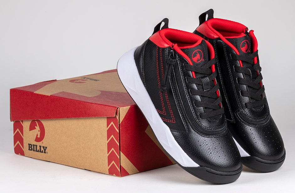 Black/Red BILLY Sport Hoop Athletic Sneakers