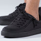 Men's Black to the Floor BILLY Classic Lace Lows (New Outsole), zipper shoes, like velcro, that are adaptive, accessible, inclusive and use universal design to accommodate an afo. Footwear is medium and wide width, M, D and EEE, are comfortable, and come in toddler, kids, mens, and womens sizing.