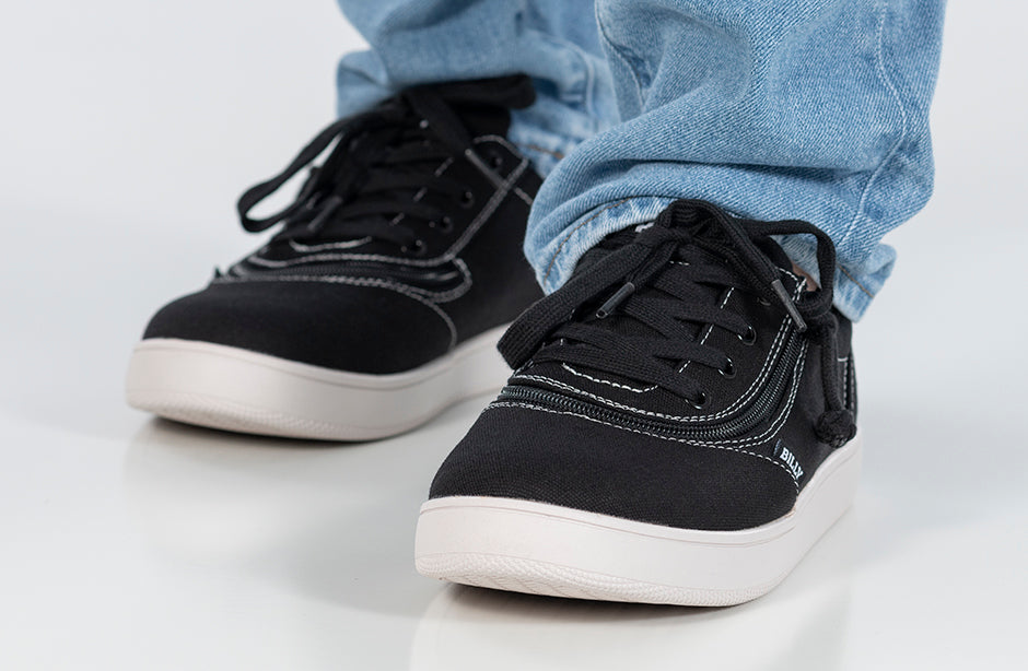 Men's Black/White Stitch BILLY Sneaker Low Tops
