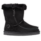 Toddler Black BILLY Cozy Boots, zipper shoes, like velcro, that are adaptive, accessible, inclusive and use universal design to accommodate an afo. Footwear is medium and wide width, M, D and EEE, are comfortable, and come in toddler, kids, mens, and womens sizing.