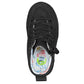 Toddler Black to the Floor Arthur BILLY Classic Lace Highs, zipper shoes, like velcro, that are adaptive, accessible, inclusive and use universal design to accommodate an afo. Footwear is medium and wide width, M, D and EEE, are comfortable, and come in toddler, kids, mens, and womens sizing.