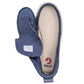 Women's Navy Jersey BILLY Classic Lace Highs, zipper shoes, like velcro, that are adaptive, accessible, inclusive and use universal design to accommodate an afo. Footwear is medium and wide width, M, D and EEE, are comfortable, and come in toddler, kids, mens, and womens sizing.