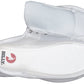 Women's White BILLY Work Comfort Lows, zipper shoes, like velcro, that are adaptive, accessible, inclusive and use universal design to accommodate an afo. Footwear is medium and wide width, M, D and EEE, are comfortable, and come in toddler, kids, mens, and womens sizing.