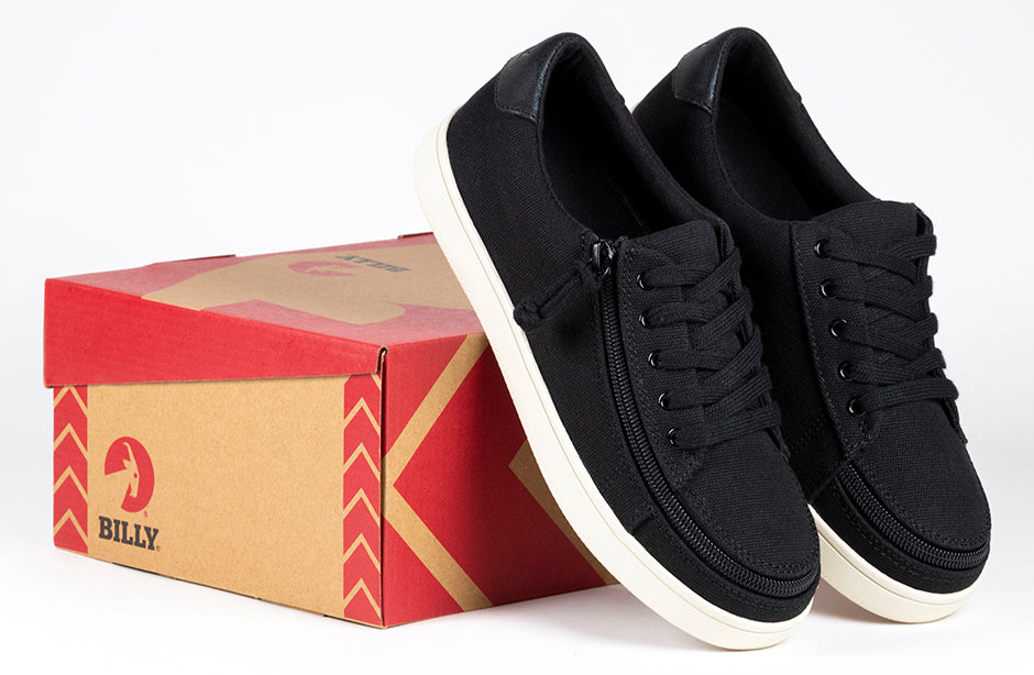 Women's Black Canvas BILLY Sneaker Low Tops