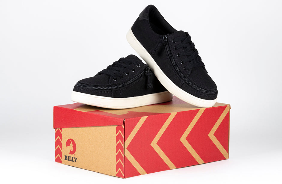 Women's Black Canvas BILLY Sneaker Low Tops