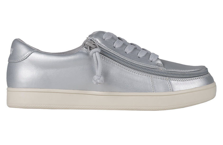 Women's Silver Grey Metallic BILLY Sneaker Low Tops