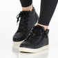 Women's Black BILLY Sneaker Lace Mid Tops